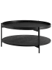 home24 home24 Couchtisch aus Holzwerkstoff in Schwarz - 82 x 82 x 40 cm in Eiche Schwarz
