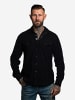 Checker Hemd Dynasty Cord in Black, Black