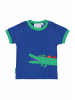 Toby Tiger T-Shirt mit Krokodil Applikation in blau
