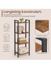 VASAGLE Regal Barnet in Vintage-Braun - (B)24 x (H)107 x (T)40 cm