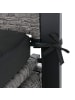 MCW Poly-Rattan 3er Sitzbank F39, Grau, Kissen schwarz