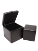 MCW 2er-Set Hocker mit Aufbewahrung, Braun