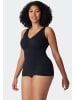 Schiesser Top mit Pads in Schwarz