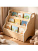 relaxdays Kinder-Bücherregal "3 Fächer" in Weiß – (B)51 x (H)31 x (T)28 cm