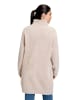 AMBER & JUNE Winter-Strickjacke mit aufgesetzter Brusttasche in Light Sand