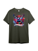 PAULGOS Herren T-Shirt, cooler Rudolph in Olive