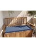 Beliani Gartenbank SOVANA in Braun/Blau - (W) 120 x (H) 91 x (L) 60 cm