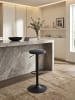 KADIMA DESIGN Barhocker Samt Dunkelgrau Hocker ohne Lehne 58 - 79 cm in Grau