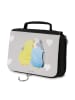 Mr. & Mrs. Panda Waschtasche Wellensittich Liebe ohne Spruch in Grau Pastell