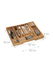 relaxdays Besteckkasten in Natur - (B)32 x (H)5 x (T)43 cm