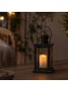MARELIDA LED Mini Kerze für Außen Timer Sensor bis 750 Std. H: 10cm D: 5cm in weiß