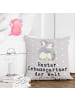 Mr. & Mrs. Panda Sitzkissen Pinguin Bester Lebenspartner der Wel... in Grau Pastell