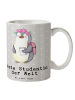 Mr. & Mrs. Panda Kaffeetasse Pinguin Beste Studentin der Welt mi... in Grau Pastell