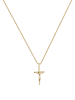 Elli Halskette 925 Sterling Silber Kreuz in Gold