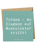 Mr. & Mrs. Panda Einladungskarte Spruch Turnen Eleganz mit Spruch in Meeresbrise