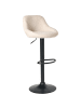 Beliani 2-tlg Drehhocker MEDULIN in Beige/Schwarz