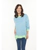 usha BLUE LABEL Women Sweatshirt in sky blue stripe
