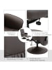 HOMCOM Relaxsessel mit Fußhocker-76B x 81T x 105H cm-Braun