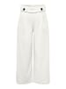 JACQUELINE de YONG Hose Wide Fit Ankle Pants Flare Culotte Cropped Pants in Weiß