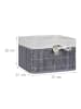 relaxdays 4x Aufbewahrungskorb in Grau - (B)31 x (H)20 x (T)31 cm