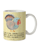 Mr. & Mrs. Panda Becher Thanksgiving Truthahn mit Spruch in Gelb Pastell