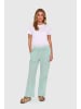 SAINT TROPEZ Casual Hose ElmikoSZ Gerade Passform in Pistachio Green White Stripe