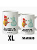 Mr. & Mrs. Panda XL Tasse Nachtfalter Schneemann mit Spruch in Weiß