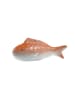 MARELIDA Teichdeko Fisch Dekofigur schwimmend Porzellan L: 15,5cm in orange