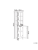 Beliani Badezimmerschrank FUTALEUFU in Weiß - (W) 40 x (H) 160 x (L) 32 cm
