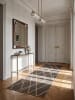 KADIMA DESIGN Läufer Berber Geometrisch flachgewebt pflegeleicht Wohnzimmer Flur in Schwarz