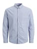 Jack & Jones Einfarbiges Plus Size Hemd Übergrößen Business Shirt JJEOXFORD in Blau