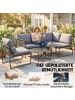 Outsunny Gartenmöbel Set in Dunkelgrau 182L x 167B x 65H cm