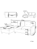 Beliani Ecksofa FLAKK in Grau/Braun - (W) 232 x (H) 90 x (L) 147 cm