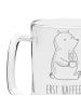 Mr. & Mrs. Panda Gravur Bierkrug Bär Kaffee mit Spruch in Transparent