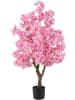 COSTWAY Künstliche Kunstpflanze Kirschblütenbaum 120 cm in Rosa