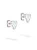 LIEBESKIND BERLIN Ohrstecker - Glass Heart in silber
