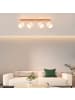 ZMH Deckenleuchte in Beige 4-flammige E14 Modern Holz Deckenspot MAX.25W