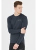 Endurance Langarmshirt Abdon in 1111 Black Melange