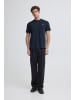 CASUAL FRIDAY Unifarbenes Kurzarm T-Shirt Rundhals Regular Fit in Dunkelblau