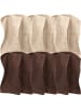 Erwin Müller Frottier Gästetuch im 12er-Pack Heidelberg in beige-braun
