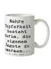 Mr. & Mrs. Panda Geschenktasse Spruch Tapferkeit Umarmung mit Sp... in Weiß