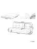 Beliani 2-Sitzer Sofa ESBJERG in Weiß/Braun - (W) 133 x (H) 61 x (L) 78 cm