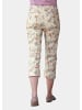 GOLDNER Druckhose mit ausgefallenem Blumenmuster in weiß / gemustert
