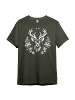 PAULGOS Herren T-Shirt, Weihnachtshirsch in Olive