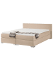 Beliani Doppelbett PRESIDENT in Beige/Silber - (W) 190 x (H) 90 x (L) 210 cm