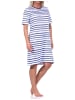NORMANN kurzarm Nachthemd Streifen - 73236 in marine