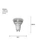 STAR Trading LED-Strahler ,Spotlight Glass', dimmbar, GU10, 5,2W, 380lm, weiß