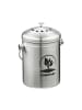 relaxdays Komposteimer in Silber - 5 Liter