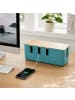 relaxdays Kabelbox in Mint - (B)30,5 x (H)11,5 x (T)12,5 cm
