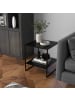HOMCOM Beistelltisch in Schwarz 40L x 40B x 45H cm
